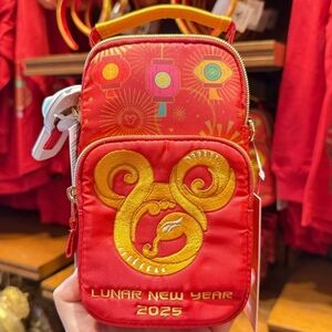 Disney Lug Lunar Chinese New Year Skeeter Mini Crossbody Handbag Bag Red Gold